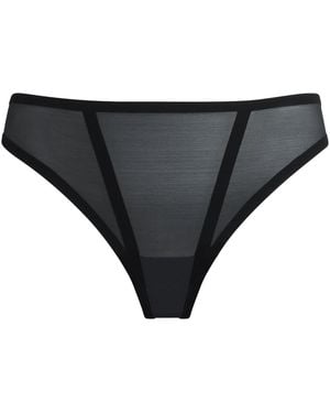 Wolford Bonded Tulle Thong - Grey