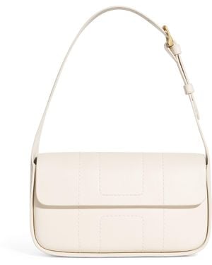 Harrods Leather Baguette Bag - Natural