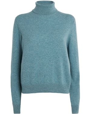 Johnstons of Elgin Cashmere Classic Rollneck Jumper - Blue