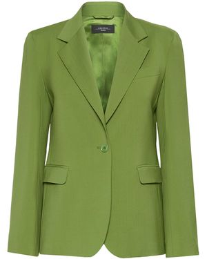Weekend by Maxmara Virgin Wool Blazer - Green