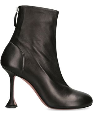 AMINA MUADDI Leather Iris Ankle Boots 95 - Black