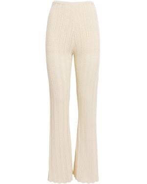 Claudie Pierlot Crochet Flared Pants - Natural