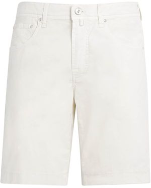 Jacob Cohen Stretch Cotton Nicolas Bermuda Shorts - White