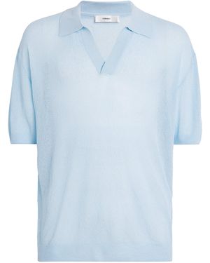 Commas Knitted Polo Shirt - Blue