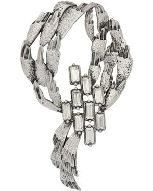 Saint Laurent Embellished Brooch - Metallic