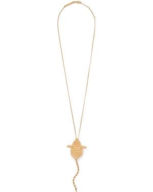 Loewe Mouse Pendant Necklace - White