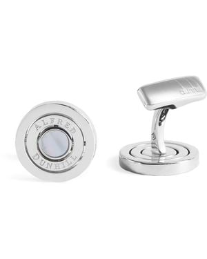 dunhill Sterling-Mother Of Pearl Gyro Cufflinks - Metallic