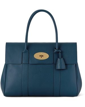 Mulberry Leather Bayswater Top-Handle Bag - Blue