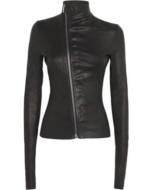 Rick Owens Gary Lamb Leather Jacket - Black