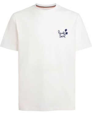 Paul Smith Cotton Embroidered Logo T-Shirt - White