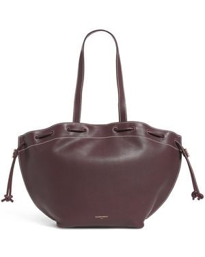 Claudie Pierlot Leather Drawstring Tote Bag - Purple