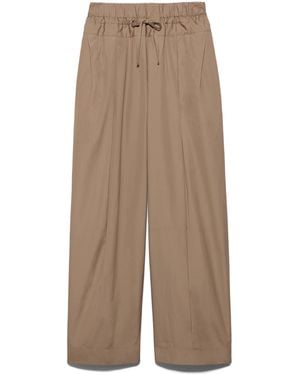 MAX&Co. Cotton Drawstring Trousers - Natural