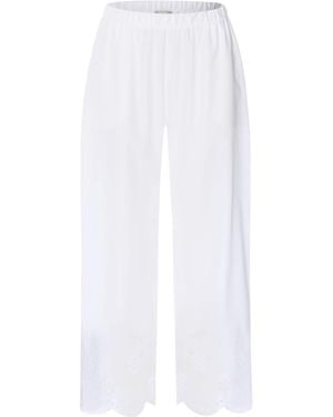 Hanro Broderie Anglaise Cropped Trousers - White