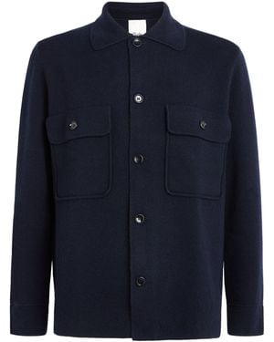 Allude Virgin Wool-Cashmere Overshirt - Blue