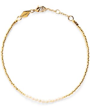 Anni Lu Plated Slim Pearly Bracelet - Metallic