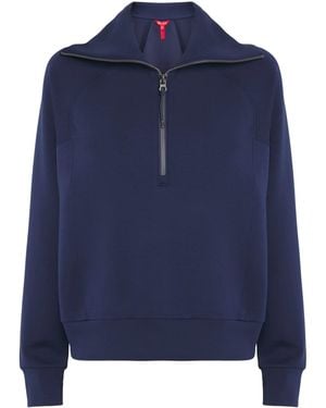Spanx Airessentials Half-Zip Sweater - Blue