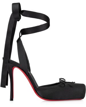 Christian Louboutin Cassia Lace-Up Satin Court Shoes 100 - Black