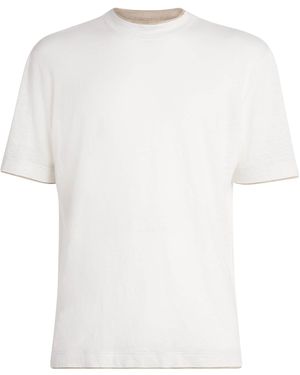 Tシャツ・カットソー ELEVENTY COTTON T-SHIRT WITH DOUBLE-LAYER EDGES Eleventy double-layer Trim Cotton T-shirt | Grey | FARFETCH