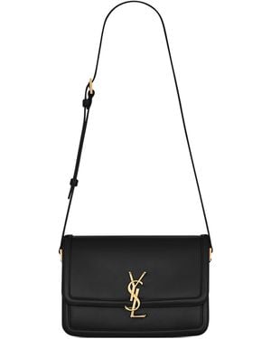 Saint Laurent Medium Solferino Satchel - Black