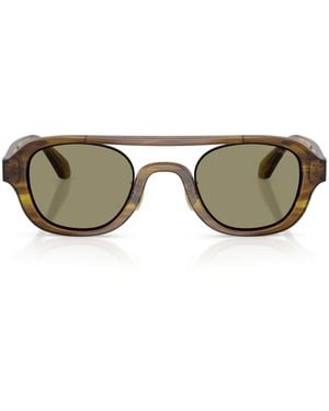 Giorgio Armani Acetate Ar8247 Irregular Sunglasses - Green