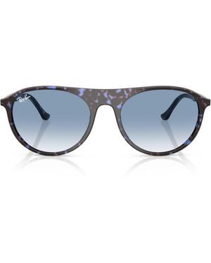 Ray-Ban Rb2215 Rounded Square Sunglasses - Blue