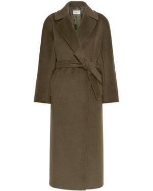 Weekend by Maxmara Wool-Blend Belted Coat - Green