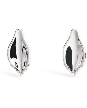 BeeGoddess And Diamond Secret Garden Gloria Stud Earrings - Metallic