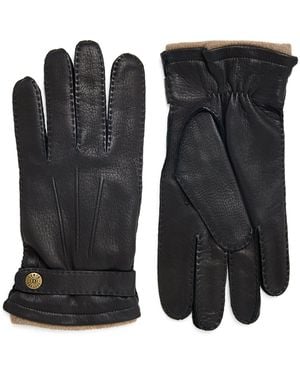 Dents Deerskin-Cashmere Gloucester Gloves - Black