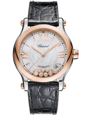 Chopard Stainless Steel And Diamond Happy Sport Watch - Grey