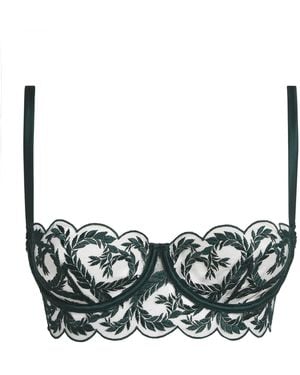 Coco De Mer Lace Arletta Half Cup Bra - Green