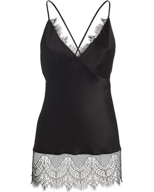 Laura Pitharas Silk Lace Cami Top - Black