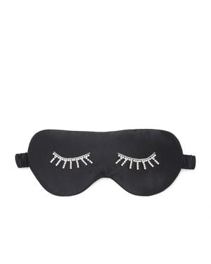 Manitu Mulberry Silk Pearl Lash Eye Mask - Black
