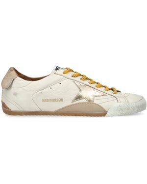 Golden Goose Leather True Star Trainers - Natural