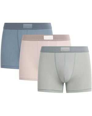 Skims Stretch-Jersey Boxer Briefs - Grey
