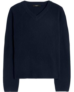 Weekend by Maxmara Cashmere V-Neck Jumper - Blue