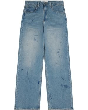 DOMREBEL Scuffed Bootcut Jeans - Blue
