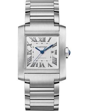 Cartier Large Steel Tank Française Watch - Grey