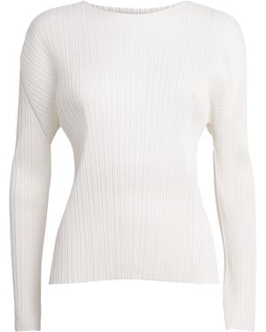 Pleats Please Issey Miyake Monthly Colours Long-Sleeve T-Shirt - White