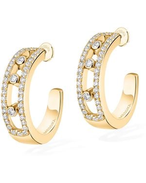 Messika Move Classique And Diamond Hoop Earrings - Metallic