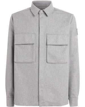 Belstaff Wool-Blend Pointer Shirt - Gray