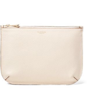 Aspinal of London Large Leather Ella Pouch - Natural