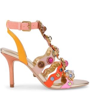 Kurt Geiger Embellished Octavia Gladiator Sandals - Pink