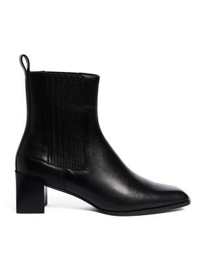 Sandro Leather Ankle Boots 55 - Black
