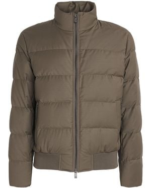 Corneliani Down Virgin Wool Puffer Jacket - Green