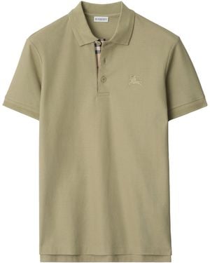 Burberry Cotton Piqué Slim Polo Shirt - Green