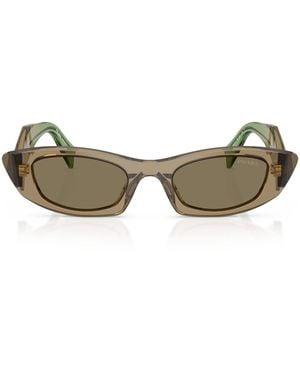 Prada Acetate Oval Sunglasses - Green