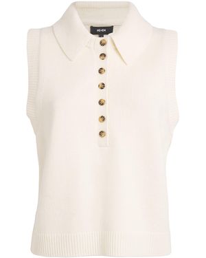 ME+EM Merino Wool-Cashmere Sweater Vest - White