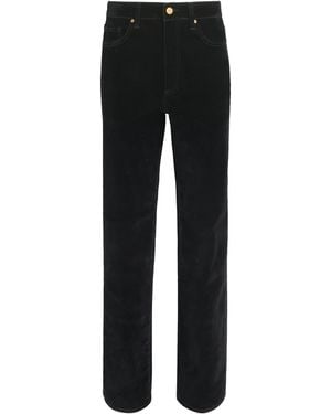 PAIGE Velvet Stevie High-Rise Straight Jeans - Black