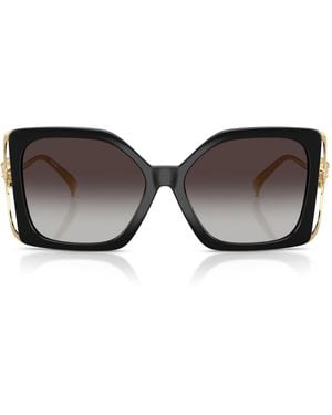 Versace Medusa Plaque Maxi Sunglasses - Brown