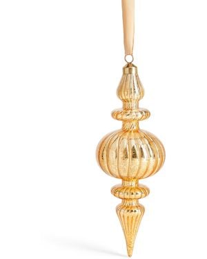 Harrods Glass Light-Up Drop Orb Tree Decoration - Metallic